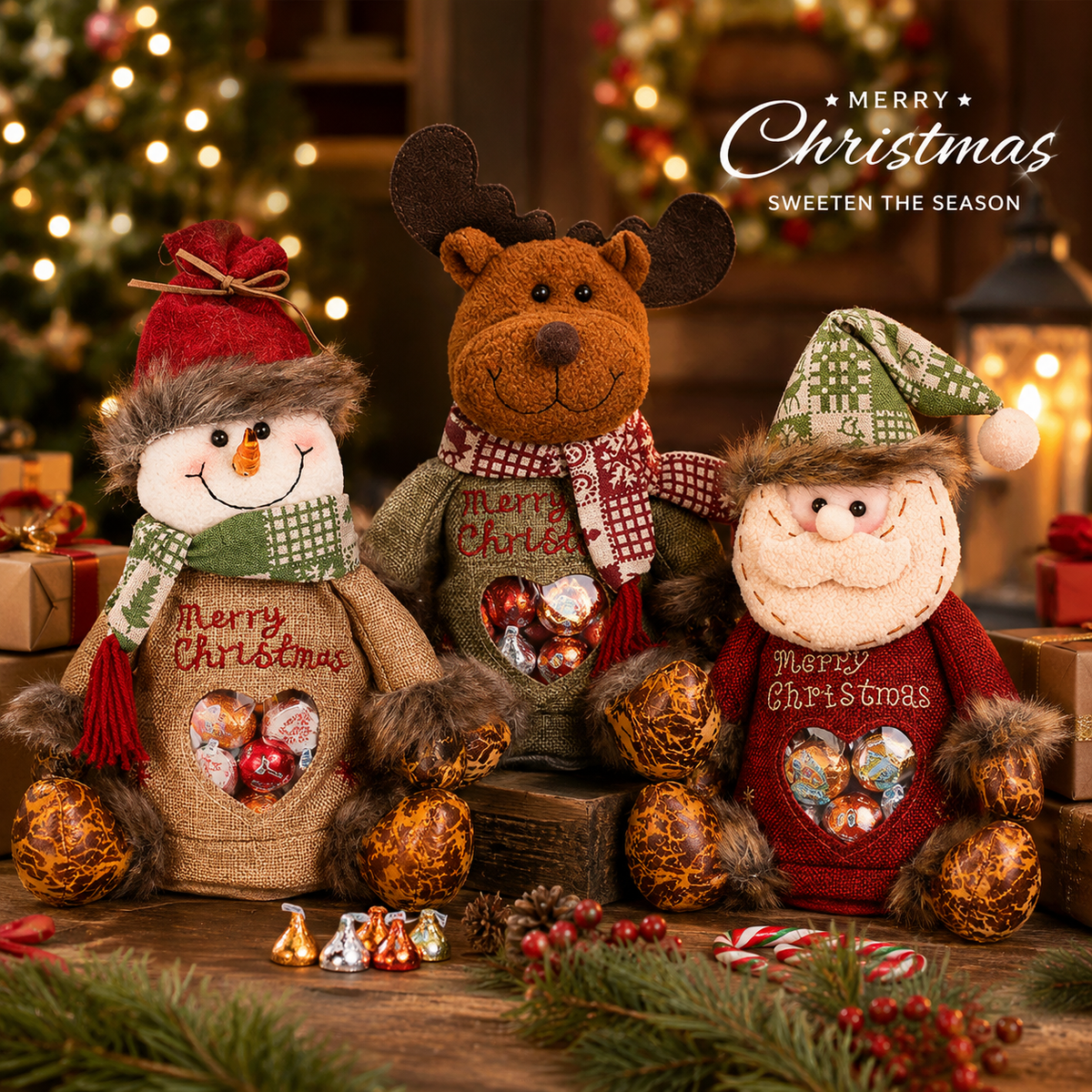 🦌🎅Christmas gift bags with zipper closure🎁