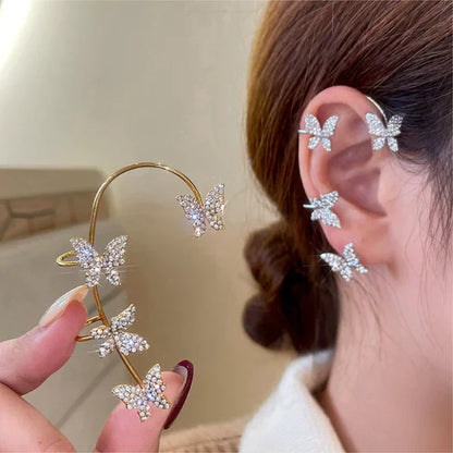 Elegant Butterfly Ear Cuff Earring – Sterling Silver & Gold Plated Options